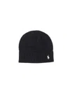 Polo Ralph Lauren Logo Beanie In Black