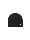 Polo Ralph Lauren Black Cable-knit Wool And Cashmere Beanie In Black
