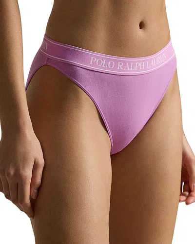 Polo Ralph Lauren Logo Bikini In Purple