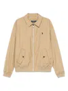 Polo Ralph Lauren Logo Bomber Jacket In Neutral