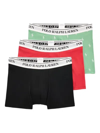 Polo Ralph Lauren Logo Boxers (set Of Three) In Black