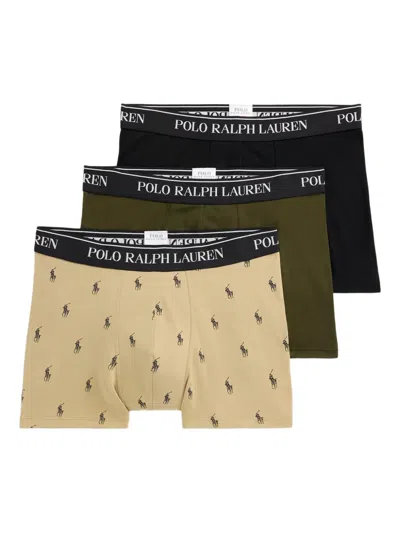 Polo Ralph Lauren Logo Boxers (set Of Three) In Neutrals