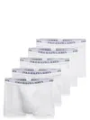 Polo Ralph Lauren Logo Boxers (set Of Five) In White