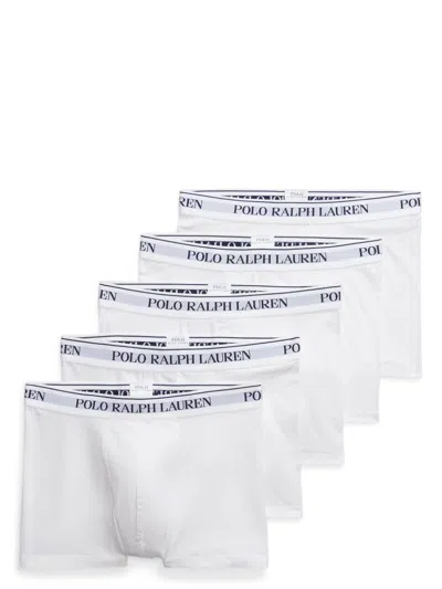 Polo Ralph Lauren Logo Boxers (set Of Five) In White