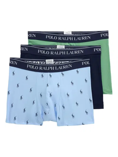 Polo Ralph Lauren Logo Boxers (set Of Three) In Blue