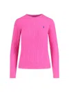 Polo Ralph Lauren Cable Knit Sweater With Round Neckline And Long Sleeves