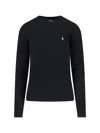Polo Ralph Lauren Classic Cable Knit Sweater With Round Neckline In Blue