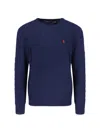 Polo Ralph Lauren Logo-embroidered Cable-knit Cashmere Jumper In Blue