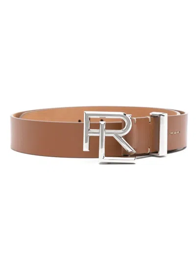 Polo Ralph Lauren Logo-buckle Leather Belt In Brown