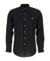Polo Ralph Lauren Classic Fit Linen Button-down Shirt In Black