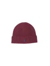 Polo Ralph Lauren Burgundy Wool Pony Beanie In Burgundy