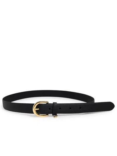 Polo Ralph Lauren Charm-detail Leather Belt In Black