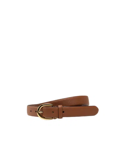 Polo Ralph Lauren Logo Charm Buckled Belt In Cuoio