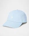 Polo Ralph Lauren Logo Cotton Baseball Cap In Office Blue
