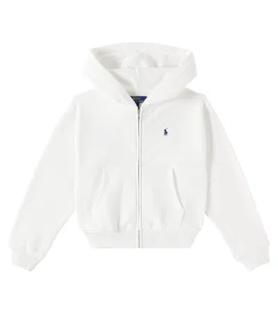 Polo Ralph Lauren Kids' Logo Cotton-blend Fleece Hoodie In White