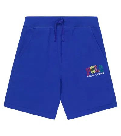 Polo Ralph Lauren Kids' Shorts Aus Einem Baumwollgemisch In Sapphire Star