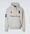 Polo Ralph Lauren Logo Cotton-blend Jersey Hoodie In Gray