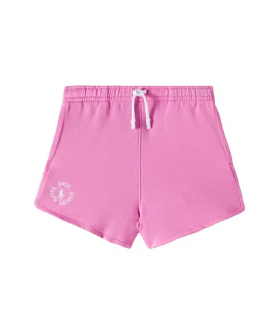 Polo Ralph Lauren Kids' Logo Cotton-blend Jersey Shorts In Laguna Pink