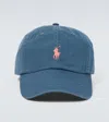 POLO RALPH LAUREN LOGO COTTON CANVAS BASEBALL CAP