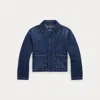 Polo Ralph Lauren Logo Cotton Denim Boxy Jacket In Juni Wash