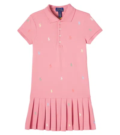 Polo Ralph Lauren Kids' Logo Cotton Dress In Pink