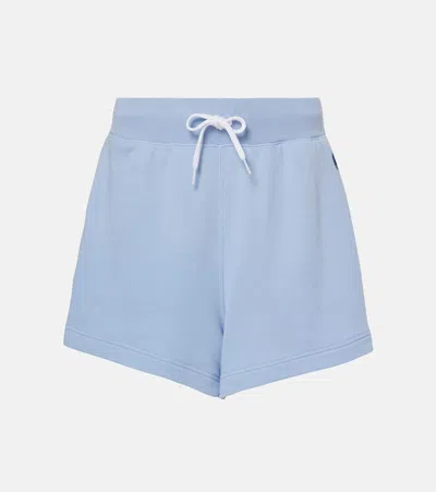 Polo Ralph Lauren Logo Cotton Fleece Shorts In Blue