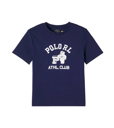 Polo Ralph Lauren Kids' Logo Cotton Jersey T-shirt In Blue