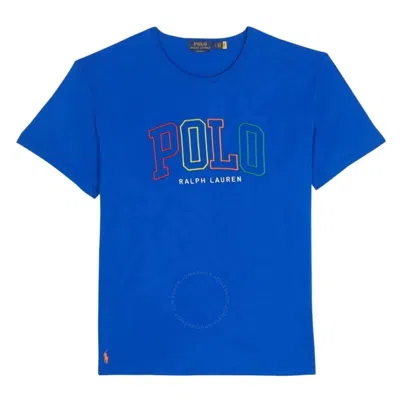 Polo Ralph Lauren Logo Cotton Jersey T-shirt In Blue