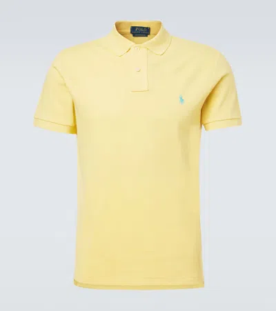 Polo Ralph Lauren Embroidered-logo Polo Shirt In Yellow