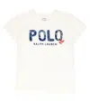 Polo Ralph Lauren Logo Cotton Piqué T-shirt In Deckwash White