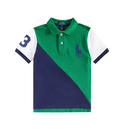 Polo Ralph Lauren Kids' Logo Cotton Polo Shirt In Green