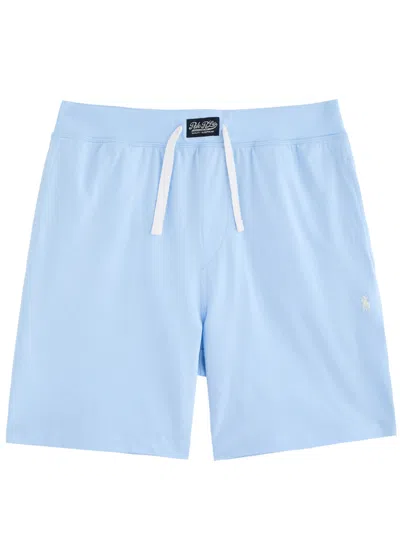 Polo Ralph Lauren Logo Cotton Shorts In Blue