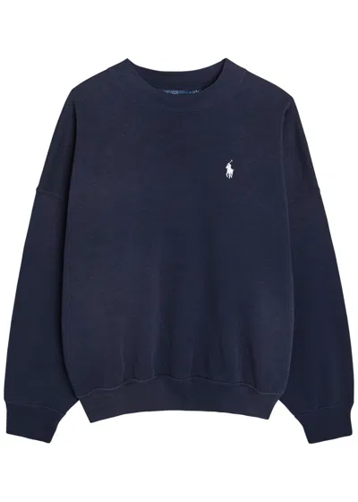 Polo Ralph Lauren Logo Cotton-blend Sweatshirt In Blue