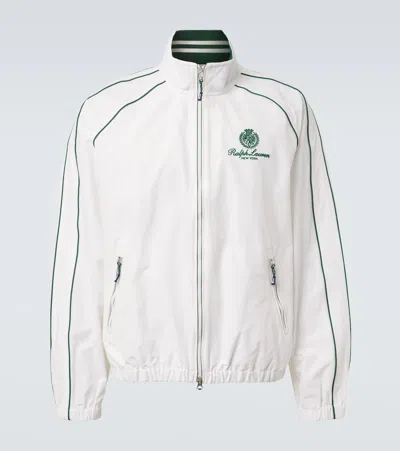 Polo Ralph Lauren Logo Cotton-blend Track Jacket In White