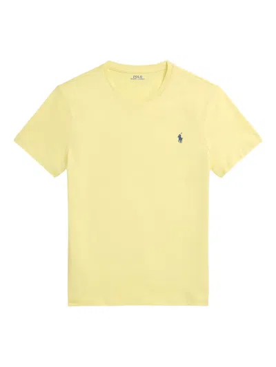 Polo Ralph Lauren Logo Crew-neck T-shirt In Yellow