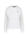 Polo Ralph Lauren White Crewneck Sweatshirt With Pony Detail On The Front In White
