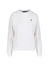 Polo Ralph Lauren Logo Crewneck Sweatshirt In White