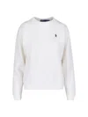 Polo Ralph Lauren Logo Crewneck Sweatshirt In White