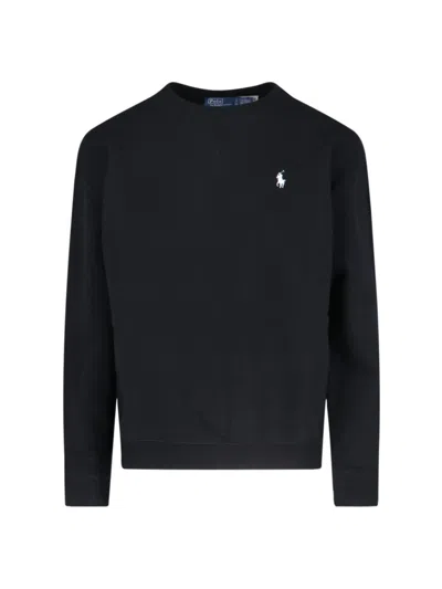 POLO RALPH LAUREN POLO RALPH LAUREN LOGO CREWNECK SWEATSHIRT – BLACK