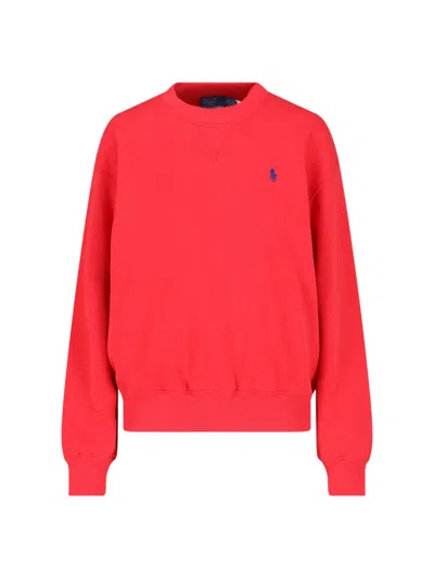 Polo Ralph Lauren Logo Crewneck Sweatshirt In Multi