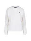 Polo Ralph Lauren Logo Crewneck Sweatshirt In White