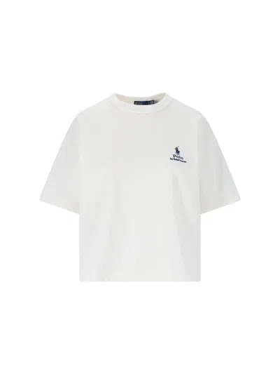 Polo Ralph Lauren Logo Crop T-shirt In White