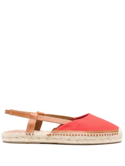 Polo Ralph Lauren Logo-debossed Canvas Espadrilles In 红色