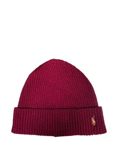 Polo Ralph Lauren Logo-detail Beanie Hat In Red