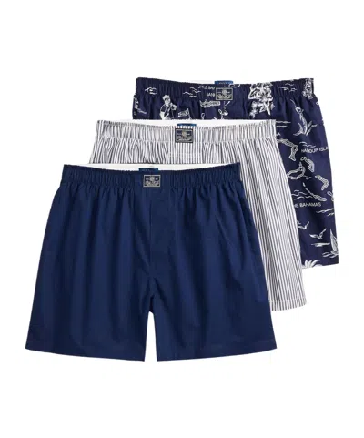 Polo Ralph Lauren Logo Detail Boxer Briefs, 3-pack In Blue