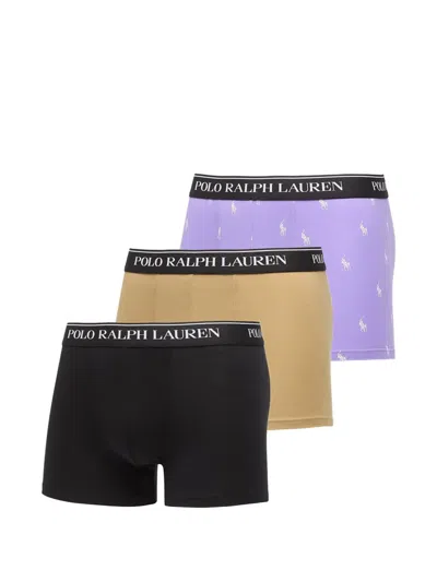 Polo Ralph Lauren Logo-detail Boxers (set Of Three) In Black