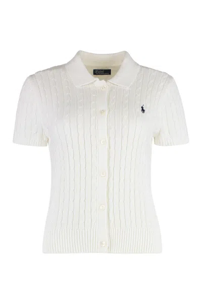 Polo Ralph Lauren Logo Detail Cotton Cardigan