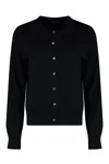 Polo Ralph Lauren Logo Detail Cotton Cardigan In Poloblack