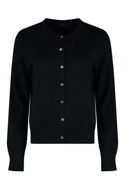 Polo Ralph Lauren Logo Detail Cotton Cardigan In Poloblack