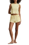 Polo Ralph Lauren Logo Detail Cotton Short Pajamas In T-bird Yellow